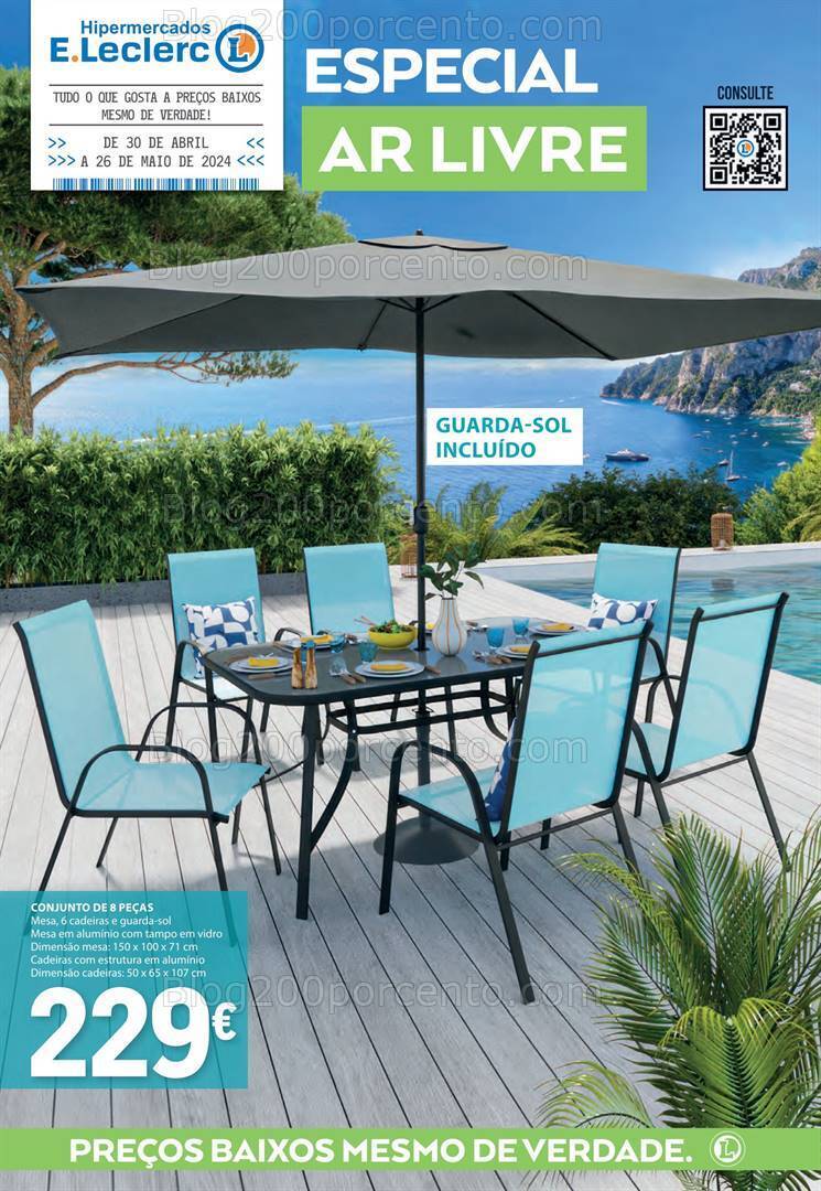 Antevisão Folheto E-LECLERC Especial Ar Livre Promoções de 30 abril a 26 maio
