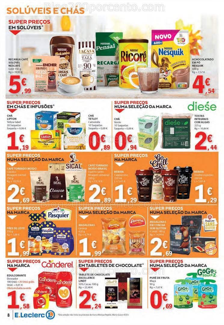 Antevisão Folheto E-LECLERC Especial Pequeno Almoço Promoções de 16 a 28 abril