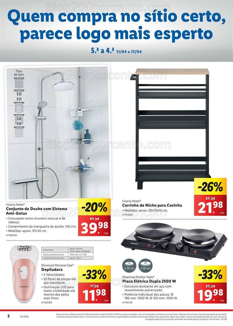 Antevisão Folheto LIDL Bazar Extra Promoções de 11 a 17 abril