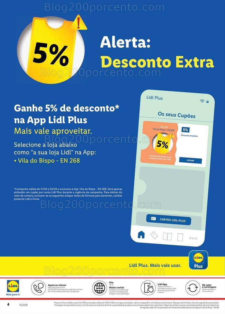 Antevisão Folheto LIDL Bazar Extra Promoções de 11 a 17 abril