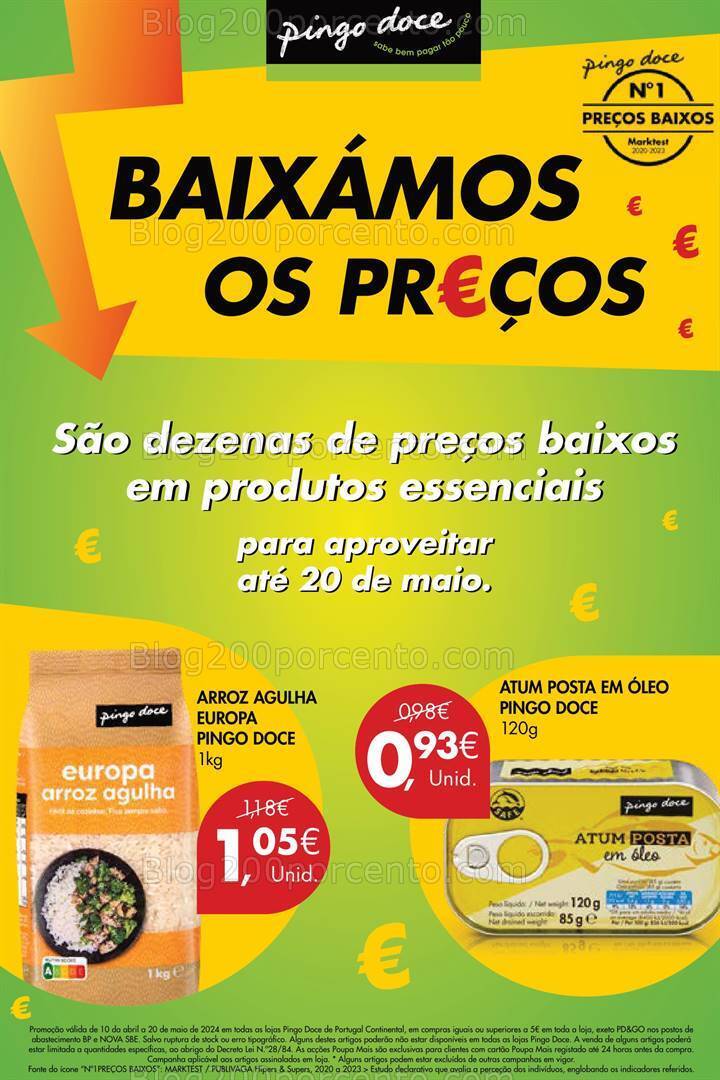Antevisão Folheto PINGO DOCE Preços Baixos Promoções até 20 maio
