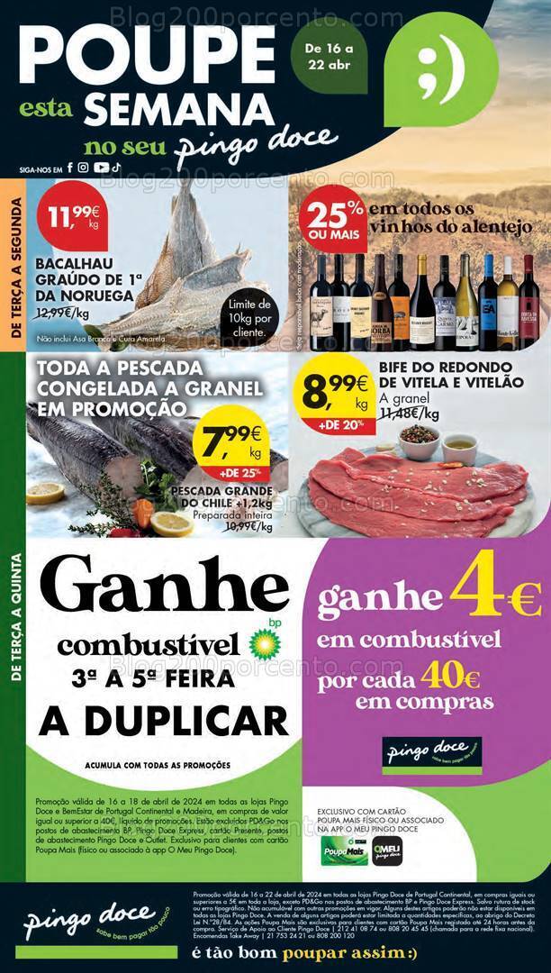 Antevisão Folheto PINGO DOCE Lojas Pequenas Promoções de 16 a 22 abril