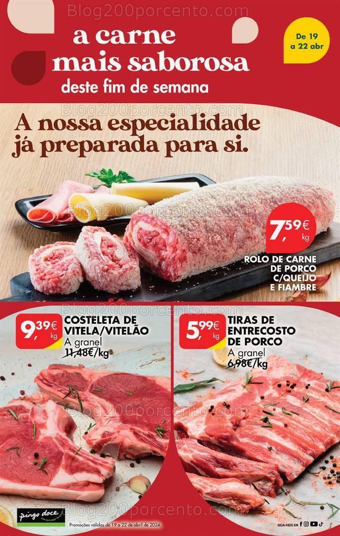 Antevisão Folheto PINGO DOCE Promoções Fim de Semana - 19 a 22 abril