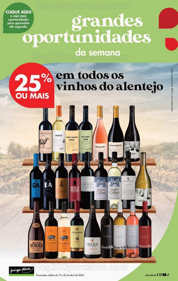 Antevisão Folheto PINGO DOCE Promoções Fim de Semana - 19 a 22 abril