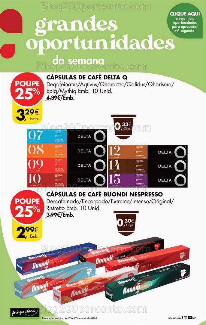 Antevisão Folheto PINGO DOCE Promoções Fim de Semana - 19 a 22 abril