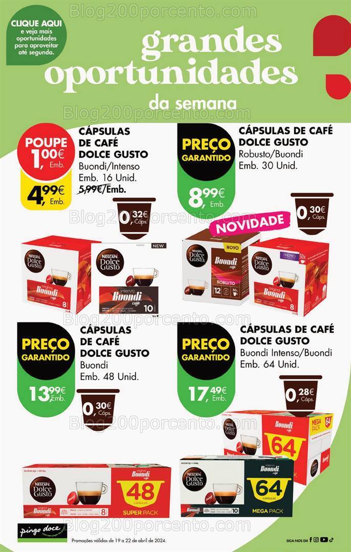 Antevisão Folheto PINGO DOCE Promoções Fim de Semana - 19 a 22 abril