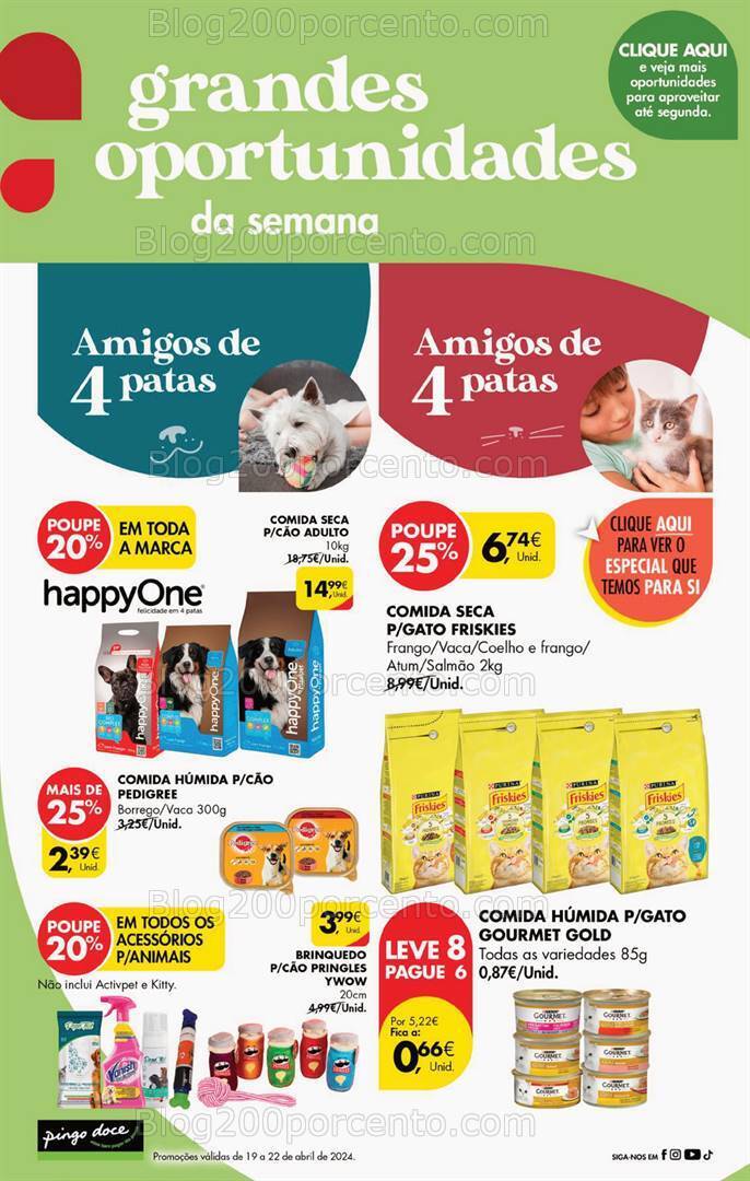 Antevisão Folheto PINGO DOCE Promoções Fim de Semana - 19 a 22 abril