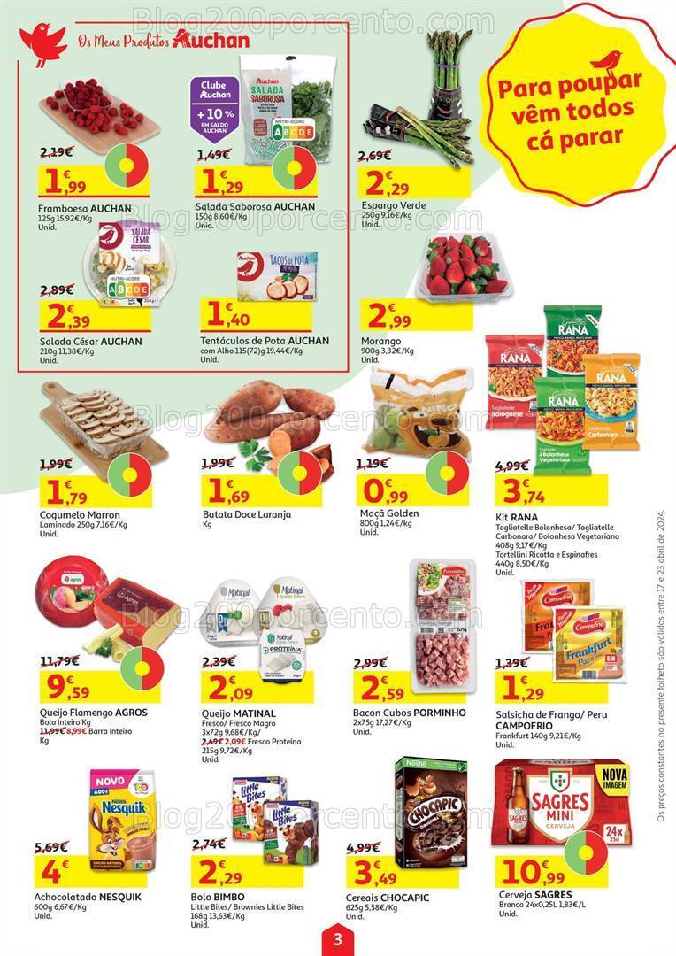 Antevisão Folheto AUCHAN Promoções de 17 a 23 abril