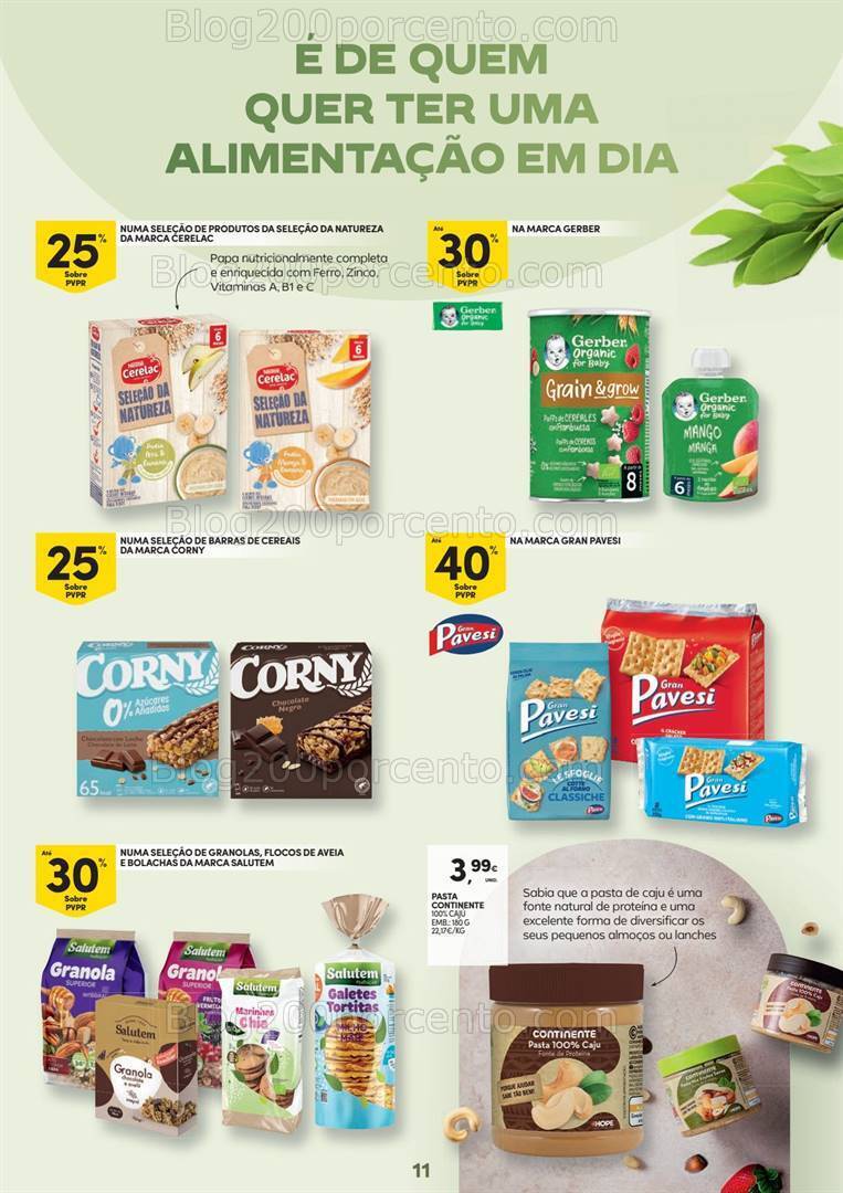 Antevisão Folheto CONTINENTE Alimentação Saudável Promoções de 16 a 28 abril
