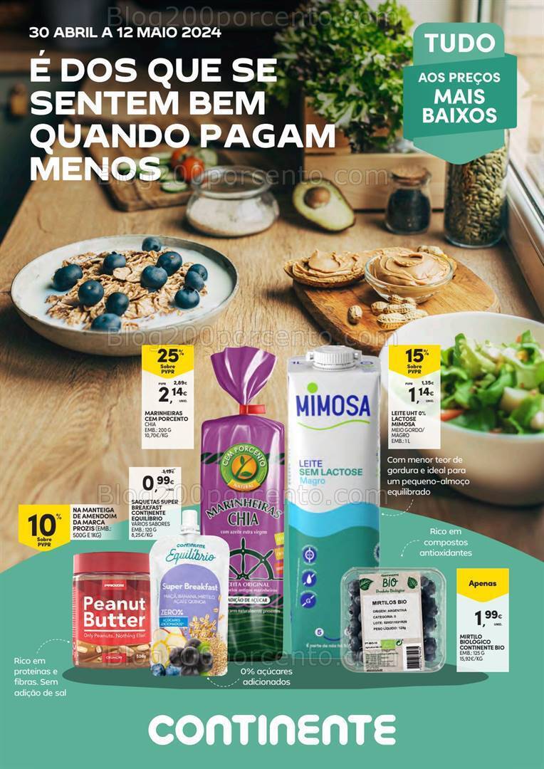Antevisão Folheto CONTINENTE Vida Saudável Promoções de 30 abril a 12 maio