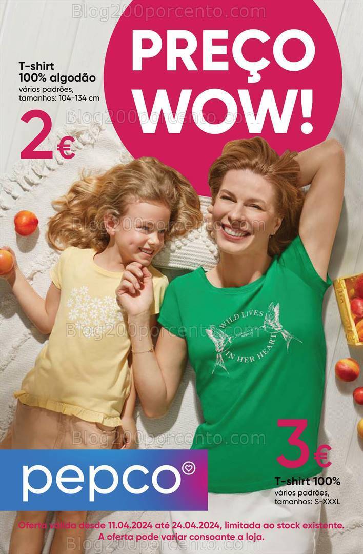 Antevisão Folheto PEPCO Moda e Bazar Promoções de 11 a 24 abril