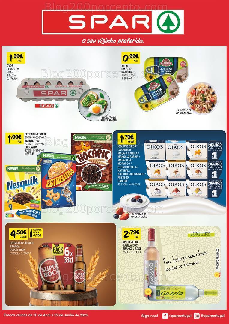 Antevisão Folheto SPAR Promoções de 30 abril a 12 maio