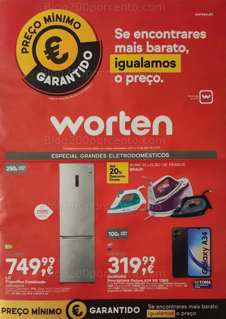 Antevisão Folheto WORTEN Promoções de 9 a 15 abril