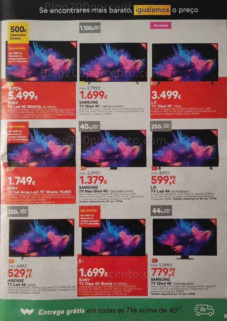 Antevisão Folheto WORTEN Promoções de 9 a 15 abril