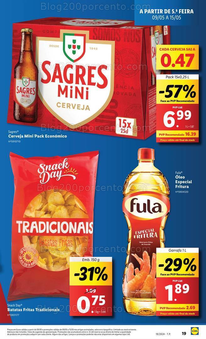 Antevisão Folheto LIDL Supermercado Promoções de 9 a 15 maio