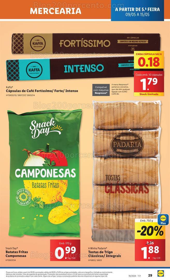 Antevisão Folheto LIDL Supermercado Promoções de 9 a 15 maio