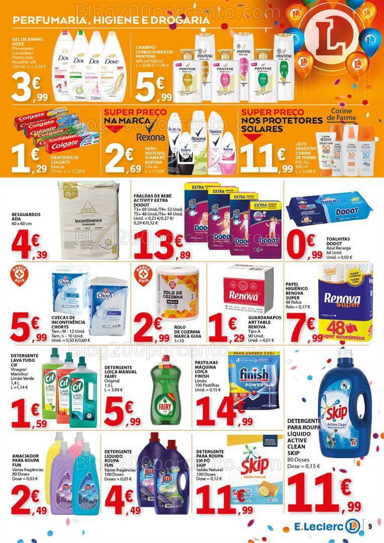 Antevisão Folheto E-LECLERC Aniversário Promoções de 9 a 26 maio