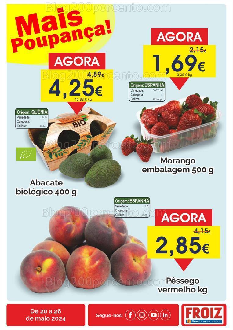 Antevisão Folheto FROIZ Promoções de 20 a 26 maio