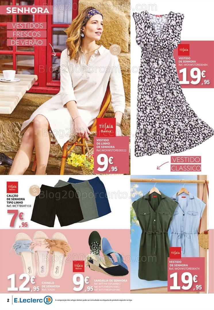 Antevisão Folheto E-LECLERC Moda Primavera - Verão Promoções de 14 a 26 maio