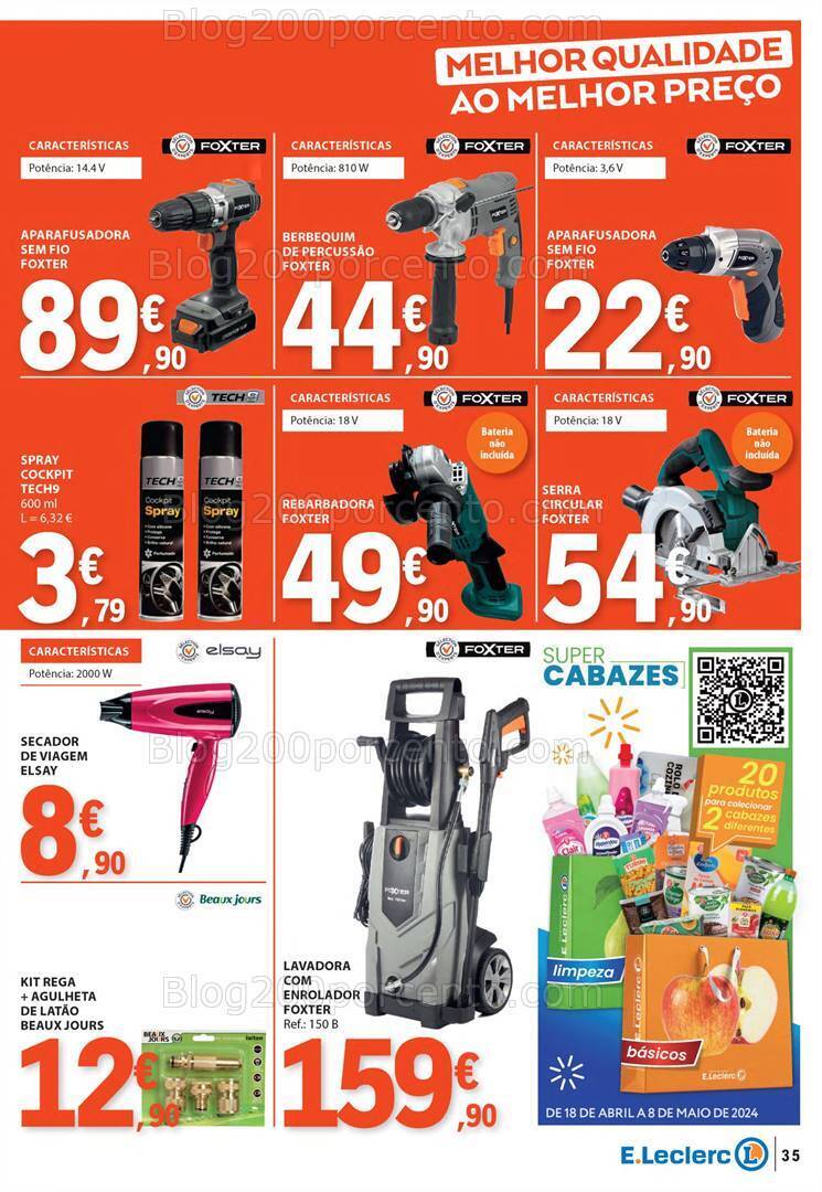 Antevisão Folheto E-LECLERC Bazar Promoções de 2 a 8 maio