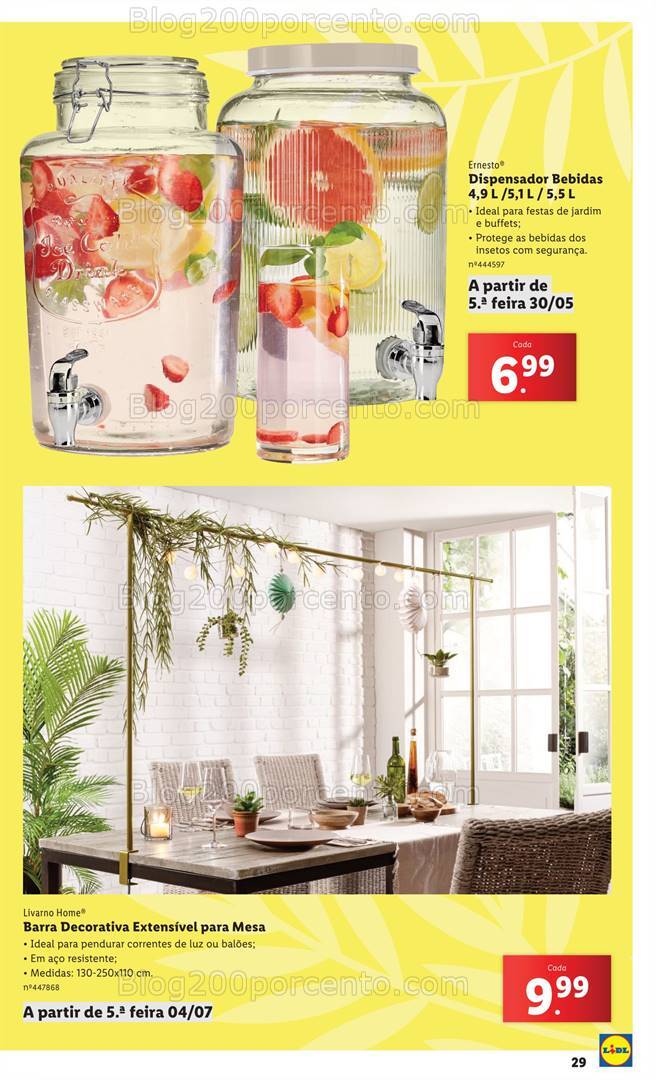 Antevisão Folheto LIDL Verão Promoções a partir de 29 abril