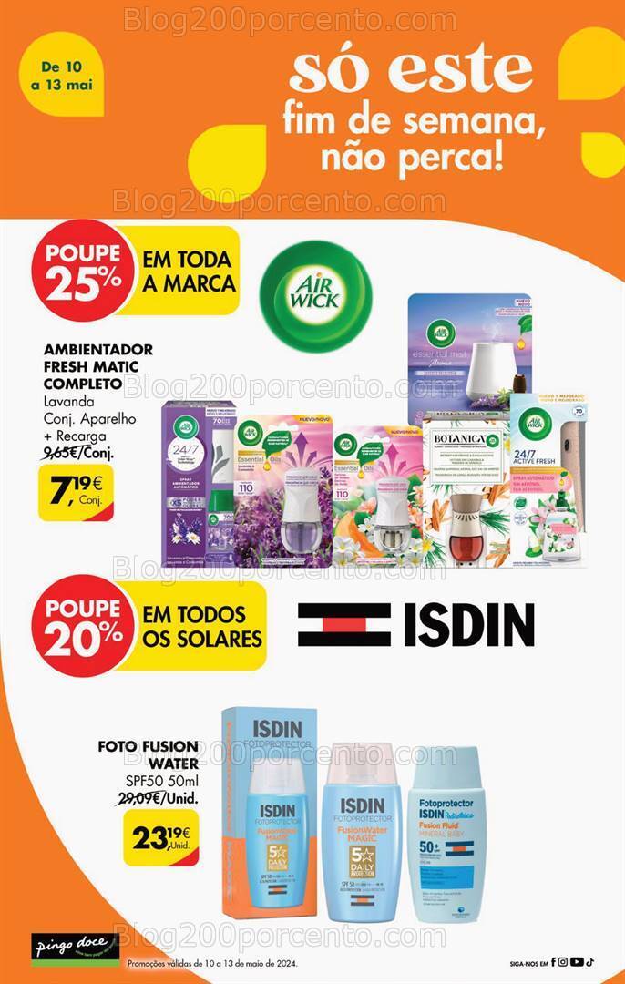 Antevisão Folheto PINGO DOCE Promoções Fim de Semana - 10 a 13 maio