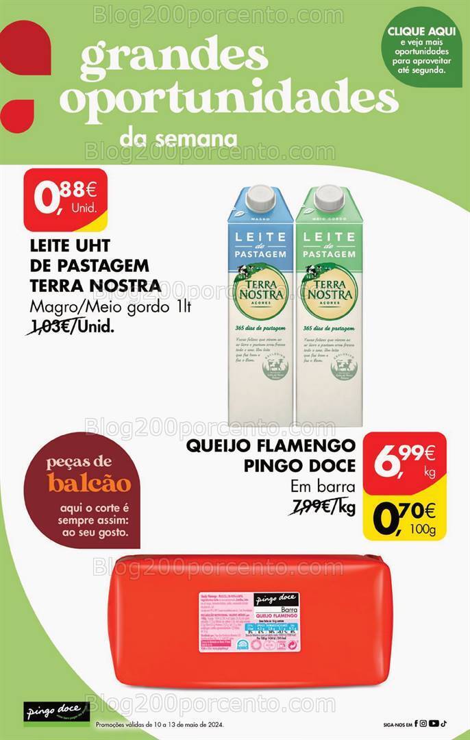 Antevisão Folheto PINGO DOCE Promoções Fim de Semana - 10 a 13 maio