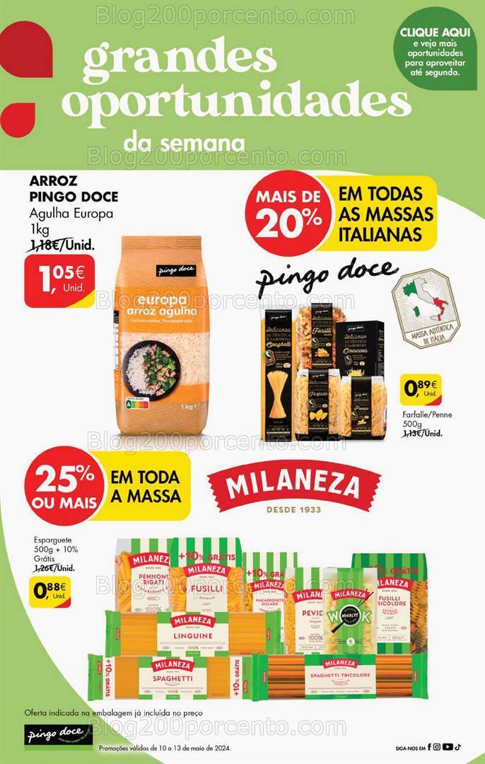 Antevisão Folheto PINGO DOCE Promoções Fim de Semana - 10 a 13 maio