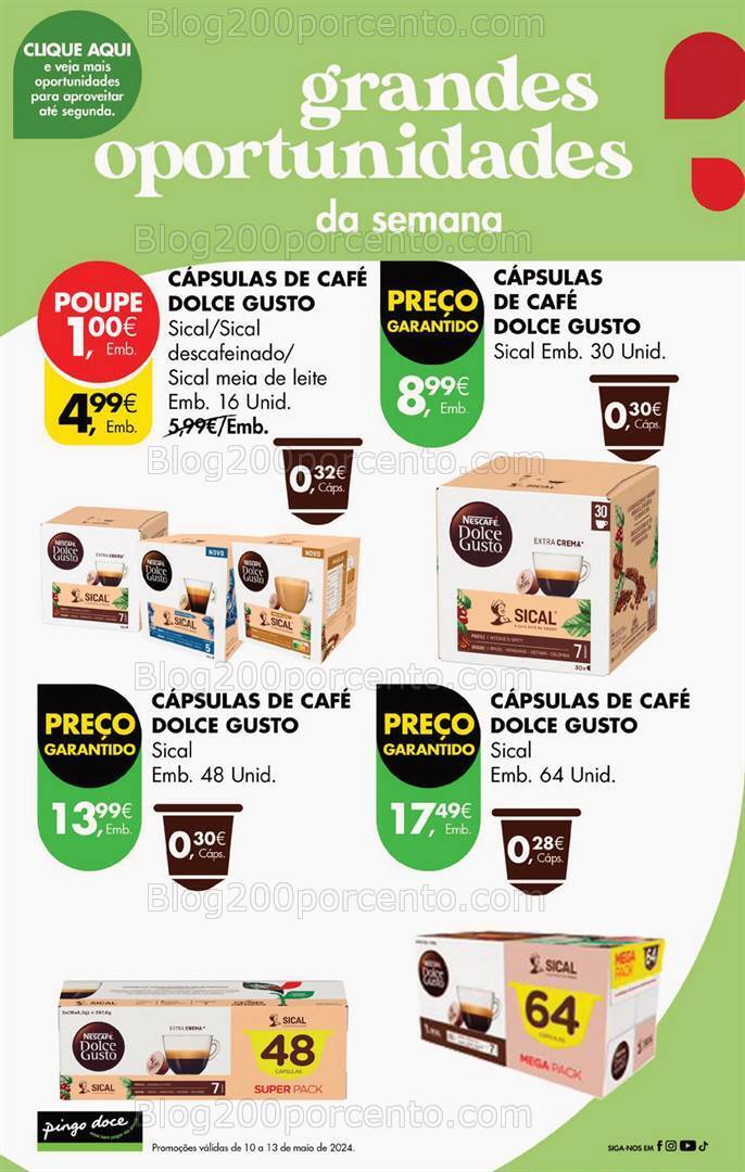 Antevisão Folheto PINGO DOCE Promoções Fim de Semana - 10 a 13 maio