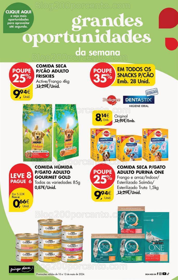 Antevisão Folheto PINGO DOCE Promoções Fim de Semana - 10 a 13 maio