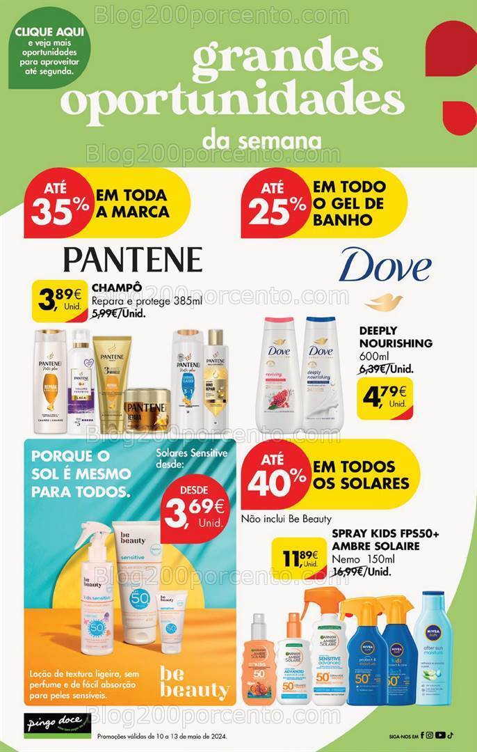Antevisão Folheto PINGO DOCE Promoções Fim de Semana - 10 a 13 maio