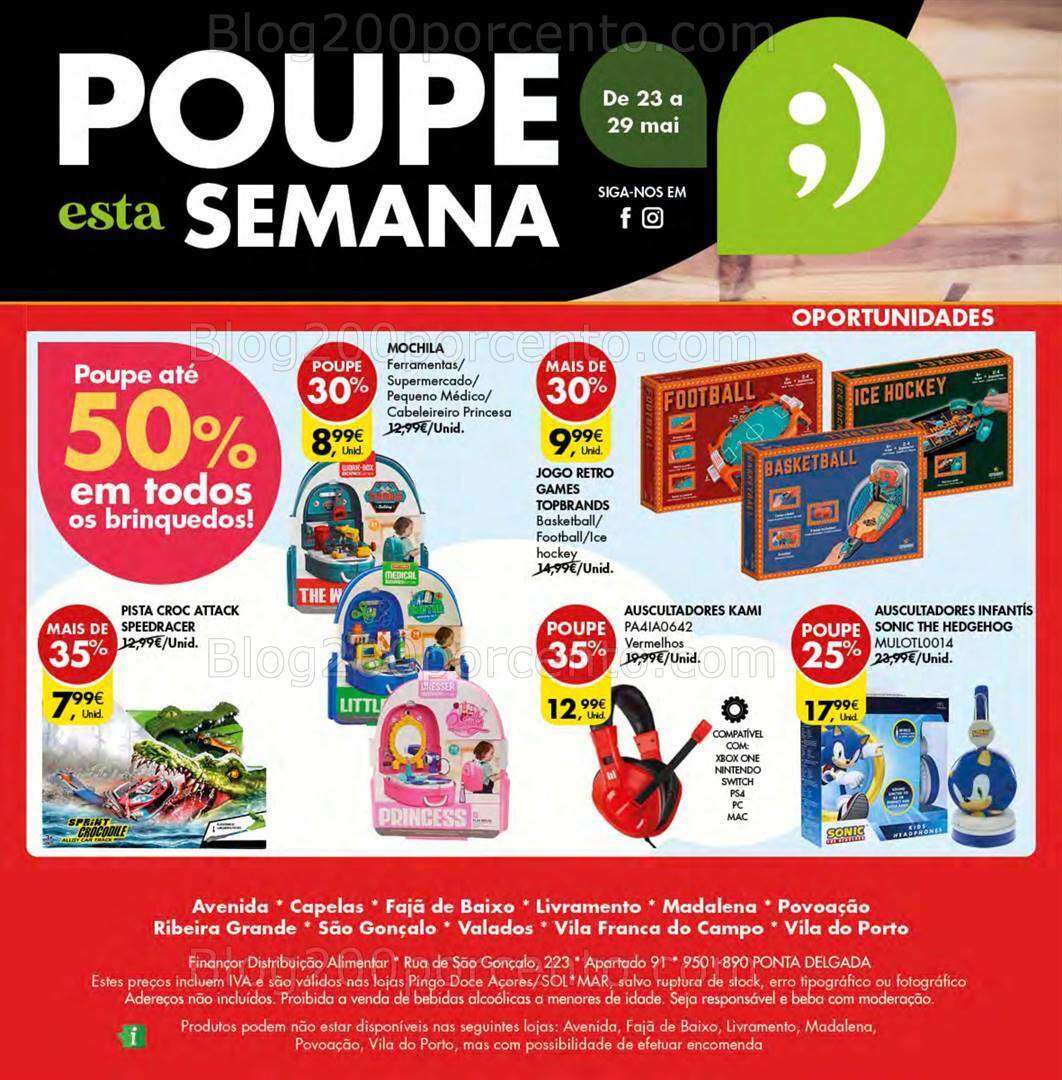 Antevisão Folheto PINGO DOCE Bazar Açores Promoções de 23 a 29 maio