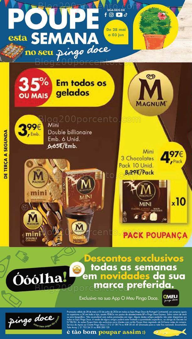 Antevisão Folheto PINGO DOCE Especial Gelados Promoções de 28 maio a 3 junho
