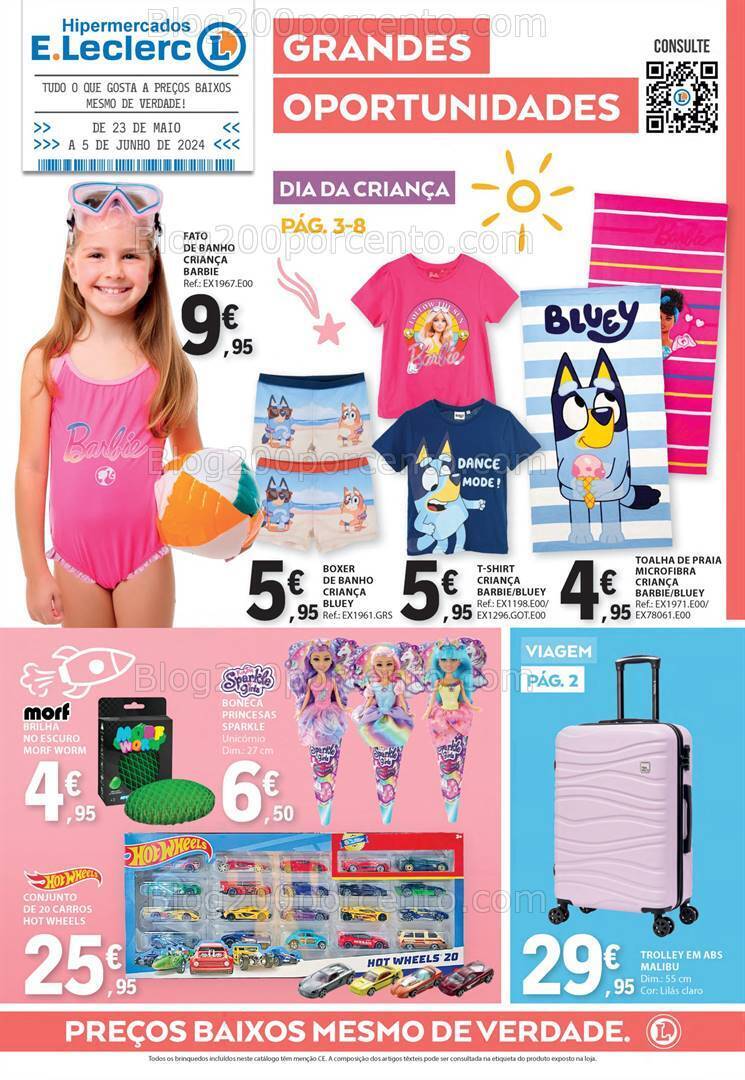 Antevisão Folheto E-LECLERC Bazar Promoções de 23 maio a 5 junho