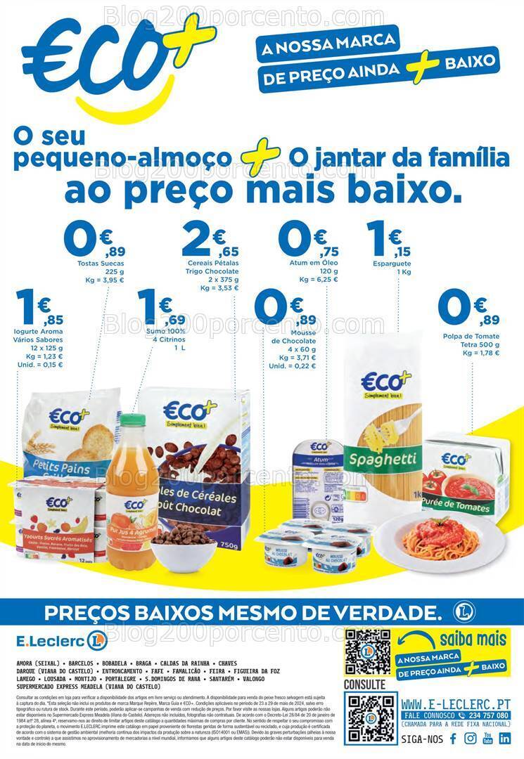 Antevisão Folheto E-LECLERC Semanal Promoções de 23 a 29 maio