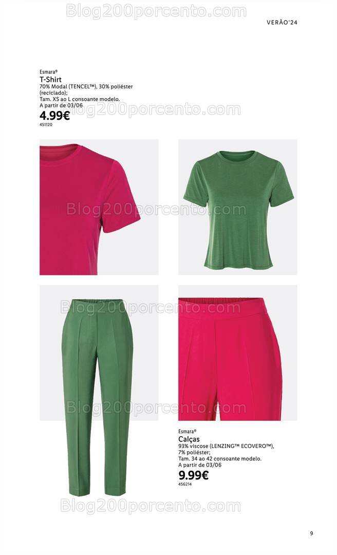 Antevisão Folheto LIDL Especial Esmara Moda Verão Promoções a partir de 3 junho