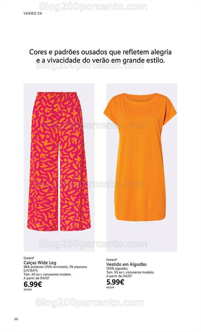 Antevisão Folheto LIDL Especial Esmara Moda Verão Promoções a partir de 3 junho