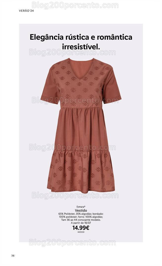 Antevisão Folheto LIDL Especial Esmara Moda Verão Promoções a partir de 3 junho