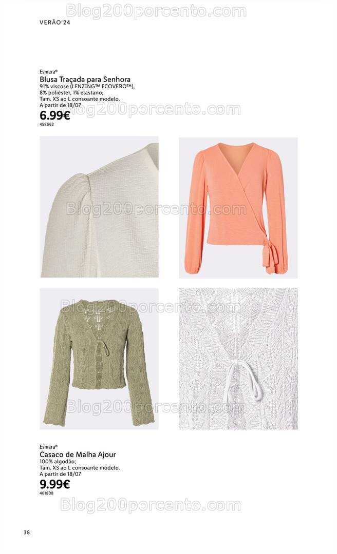 Antevisão Folheto LIDL Especial Esmara Moda Verão Promoções a partir de 3 junho
