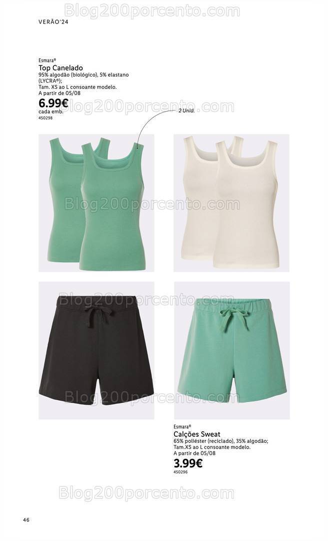 Antevisão Folheto LIDL Especial Esmara Moda Verão Promoções a partir de 3 junho