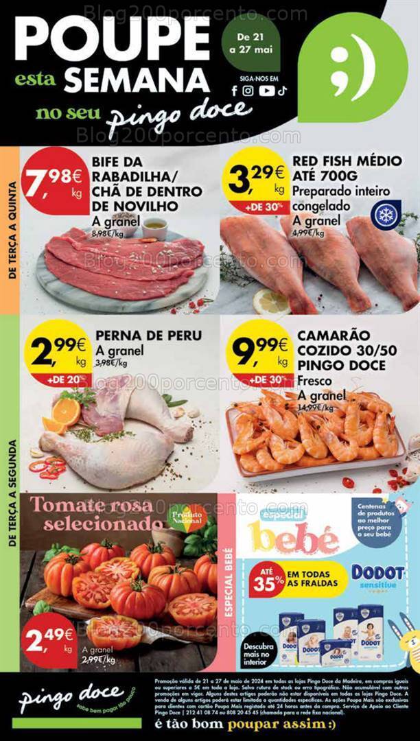 Antevisão Folheto PINGO DOCE Madeira Promoções de 21 a 27 maio