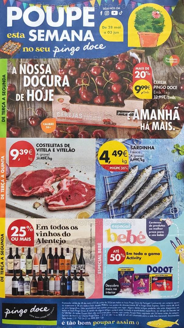 Antevisão Folheto PINGO DOCE Promoções de 28 maio a 3 junho