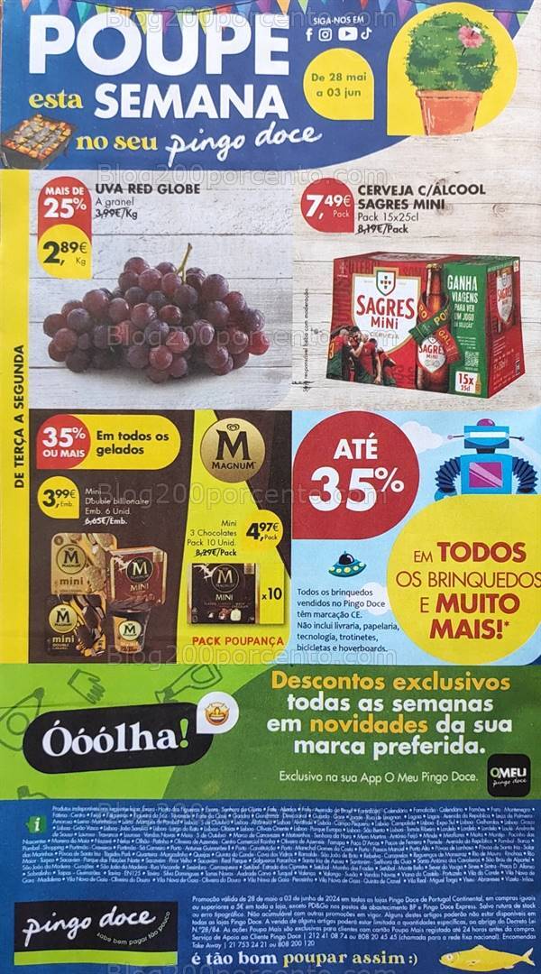 Antevisão Folheto PINGO DOCE Promoções de 28 maio a 3 junho