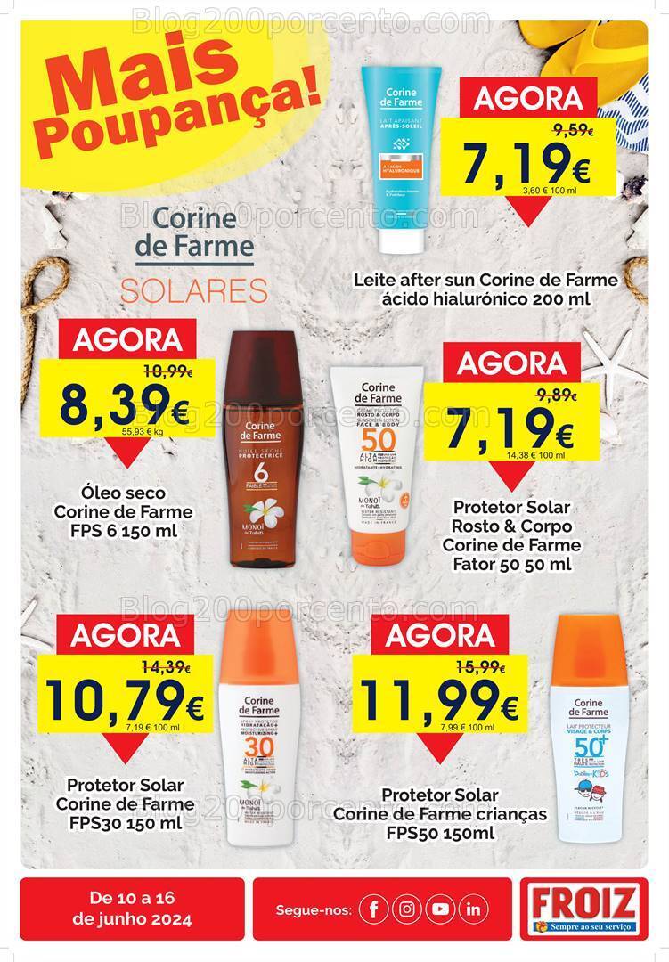 Antevisão Folheto FROIZ Promoções de 10 a 16 junho