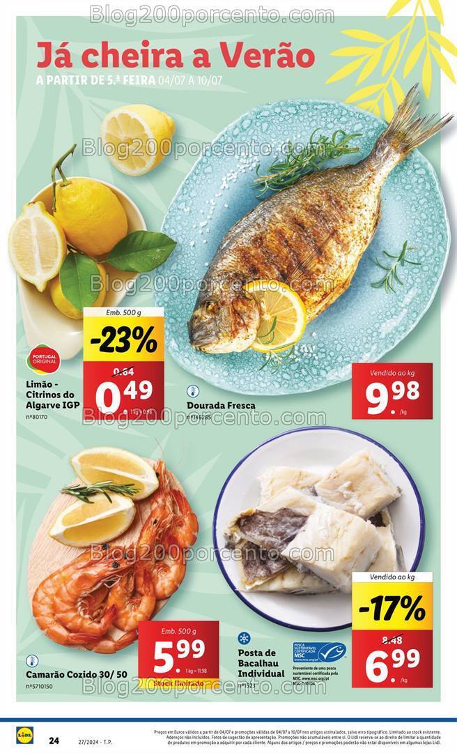 Antevisão Folheto LIDL Especial Verão Promoções a partir de 4 a 10 julho