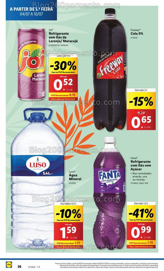 Antevisão Folheto LIDL Especial Verão Promoções a partir de 4 a 10 julho