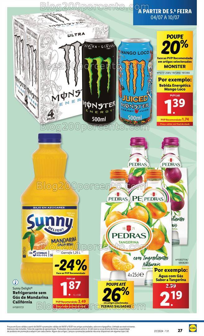 Antevisão Folheto LIDL Especial Verão Promoções a partir de 4 a 10 julho