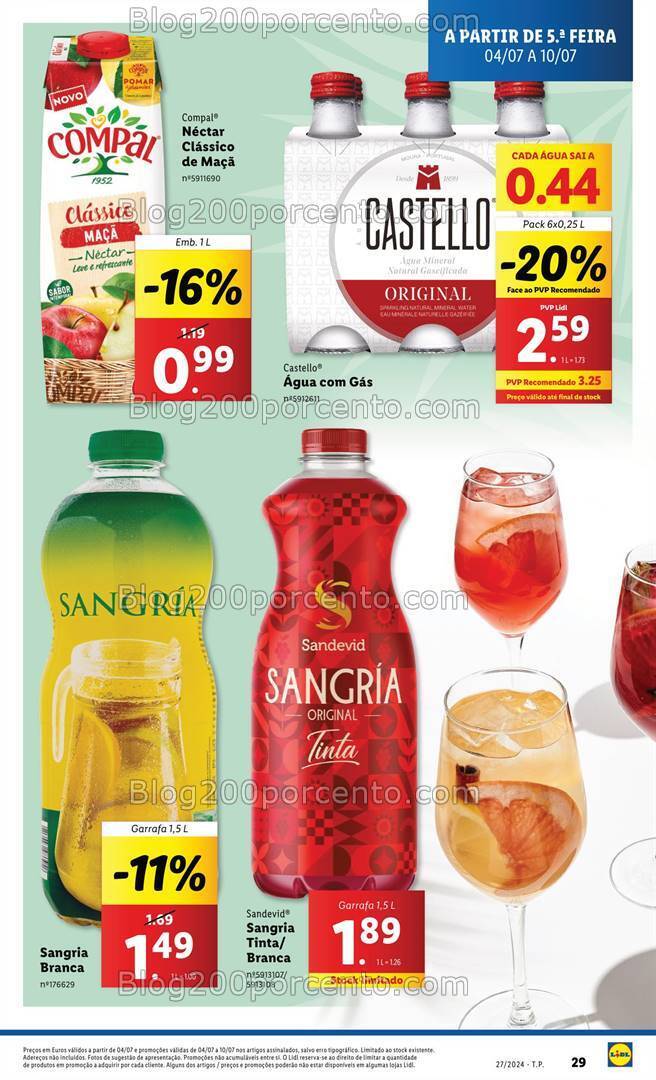 Antevisão Folheto LIDL Especial Verão Promoções a partir de 4 a 10 julho