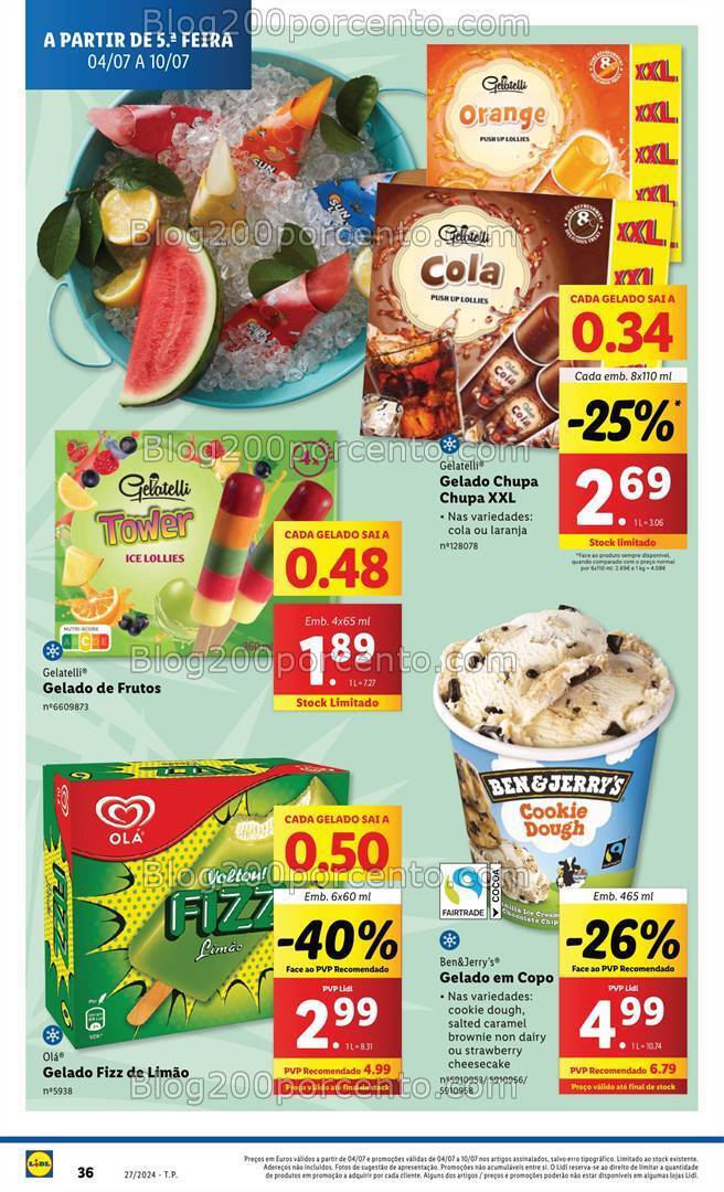 Antevisão Folheto LIDL Especial Verão Promoções a partir de 4 a 10 julho