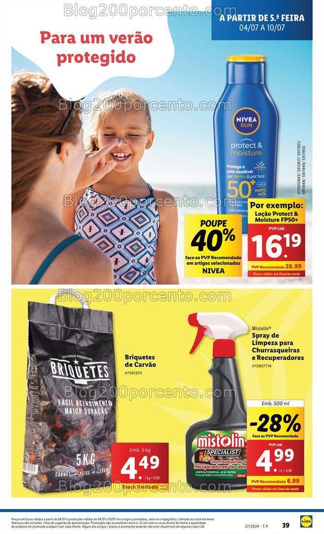 Antevisão Folheto LIDL Especial Verão Promoções a partir de 4 a 10 julho